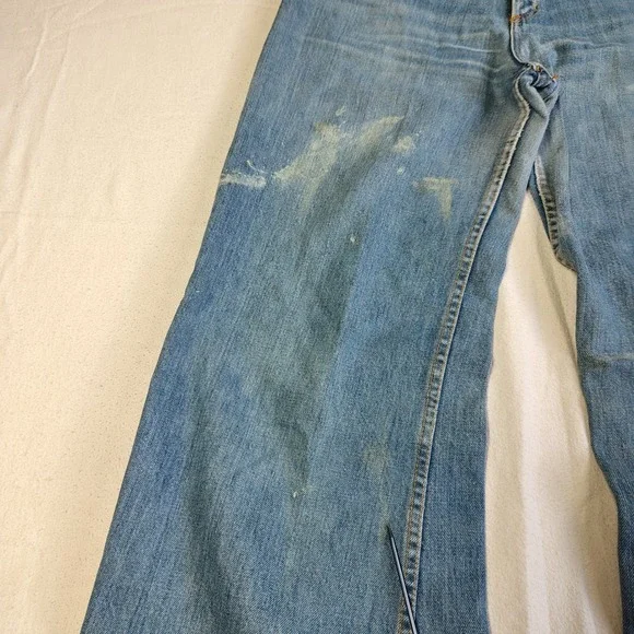 H.A.S.H. Jeans Wide Leg Flare Women 31x36 Blue Vintage High Rise Light Wash - Picture 4 of 16